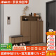 澤森杰中古風(fēng)鞋柜家用門(mén)口收納柜一體靠墻入戶(hù)玄關(guān)柜換鞋凳樓道儲物矮柜 A)「ENF級」長(cháng)80寬37高144-印地胡桃