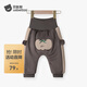 貝肽斯兒童長(cháng)褲冬季加棉加厚通用大pp褲束腳冬裝可愛(ài)休閑男女寶褲子 深灰 100 （適合身高90-100cm）