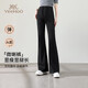 英氏孕婦褲喇叭褲子春夏款微喇黑色長(cháng)褲休閑孕裝無(wú)托腹打底褲 M