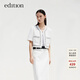edition小香風(fēng)短款箱型外套女新款設計感小眾短袖酷颯夾克 本白色 S 160