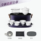 ZENS 哲品游俠合一純鈦茶具整套高檔功夫茶具套裝禮盒輕奢高級感泡茶器全套 陶瓷版-暮山紫色-陶瓷蓋碗茶杯-配鈦茶漏