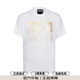 VERSACE JEANS COUTURE奢侈品男裝范思哲短袖t恤大牌個(gè)性字母燙金logo 76GAHT10 CJ00T 白色 XL