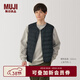 MUJI男式 輕量羽絨無(wú)領(lǐng)背心馬甲坎肩馬夾男裝男士25年冬季 AD0WAA5A 黑色 XL （180/104A）