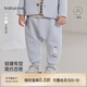 babylove嬰幼兒褲子秋冬季薄夾棉男女寶寶寬松超軟收腳大pp褲百搭保暖長(cháng)褲