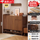 立太實(shí)木鞋柜門(mén)口入戶(hù)柜收納柜一體靠墻玄關(guān)柜多層家用樓道柜子儲物柜 【送貨上門(mén)】特厚南洋盈木100-32-100cm-可放22-25雙鞋