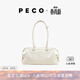 PECO小丑保齡球包單肩植鞣皮油蠟長(cháng)柄手拎腋下包法棍超火波士頓包 中號 糖霜白頭層半樹(shù)膏小牛預售15天