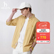 哈吉斯（HAZZYS）男裝 夏款男士襯衣異色小細格休閑風(fēng)長(cháng)袖襯衫男ASCZK13BK29 芥末黃色MT M (170/92A 46)