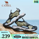 駱駝（CAMEL）夏季新款舒適包頭沙灘鞋戶(hù)外休閑男士涼鞋洞洞涼鞋 G13M076014-1 淺綠/黑 40