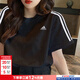 阿迪達斯（adidas）女裝T恤 26春季新款跑步健身體恤訓練運動(dòng)服潮流時(shí)尚休閑短袖 黑色/經(jīng)典三條紋/現貨速發(fā) L 碼
