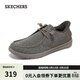 斯凱奇（Skechers）閃穿鞋男鞋春季休閑鞋一腳蹬商務(wù)板鞋軟底豆豆鞋帆布鞋210959