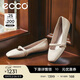 愛(ài)步（ECCO）芭蕾瑪麗珍鞋 優(yōu)雅方頭羊皮淺口單鞋女 舞悅234303 石灰色36 HL