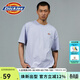 Dickies男女同款短袖T恤簡(jiǎn)約小logo全棉純色寬松休閑情侶款上衣 DK010991 淡紫色 （寬松版型） XL