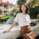 班尼路（Baleno）減齡純棉t恤女夏季新款煙花ins爆款打底衫寬松顯瘦短袖女裝上衣服