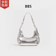 邦帛世銀色女包包2026新款小眾手提鏈條法棍腋下包高級感百搭單肩斜挎包 銀色單肩小包