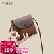 viney牛皮包包女包小眾斜挎手機包洋氣單肩包生日三八38女神節禮物