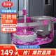 美麗雅旋轉拖把40cm伸縮桿124cm4布帶桶墩布洗脫一體一拖凈免手洗