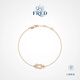 斐登（FRED）Force 10系列小號18K金半鑲鉆石手鏈 18K玫瑰金半鑲鉆石手鏈