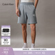 Calvin KleinJeans夏季男士經(jīng)典ck字母疊印松緊腰純棉休閑運動(dòng)直筒針織短褲 PN6-椰青灰 XL