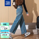 唐獅（TonLion）2025春女后袋細節直筒牛仔長(cháng)褲