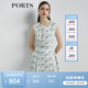 PORTS寶姿商場(chǎng)同款新品女裝無(wú)袖印花連衣裙LL8D200KLO008 乳白混色 XL (10)