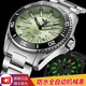野狼手表男綠水鬼男士潛水全自動(dòng)機械表男氚氣夜光防水運動(dòng)男表V1032 抹茶綠面-綠光