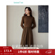 茵曼（INMAN）2025秋冬女裝新款燈芯絨連衣裙新品長(cháng)袖休閑針織禮服中長(cháng)裙子 咖啡色 M