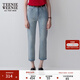 Teenie Weenie小熊女裝簡(jiǎn)約夏季牛仔鉛筆褲修身小腳褲女長(cháng)褲薄款 淺藍色 L (170)