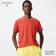 優(yōu)衣庫合作款/男裝女裝寬松撞色T恤/短袖485454 26 橙紅色 S