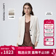 朗姿醋酸高級感職業(yè)白色西服外套女士秋季新款通勤氣質(zhì)西裝 米白色 M