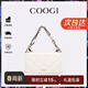 COOGI包包女款輕奢品牌女士單肩包女斜挎包女情人節生日禮物送女友老婆 米白