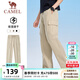 駱駝（CAMEL）[王俊凱同款]運動(dòng)工裝褲男女春夏速干梭織長(cháng)褲戶(hù)外登山褲 J15BAY6080，卡其色，男 L