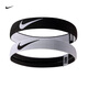 耐克（NIKE）運動(dòng)吸汗導汗束發(fā)頭巾頭帶男女護額頭箍黑白2個(gè)裝N1001596036OS
