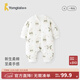 童泰（TONGTAI）嬰兒連體衣秋冬季純棉男女寶寶衣服新生兒夾棉哈衣爬服睡衣 綠色（對開(kāi)款） 73cm (建議5-12個(gè)月身高66-75cm)