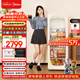 美的（Midea）可愛(ài)多160L冰吧冷凍冷藏家用客廳小冰箱辦公室保鮮柜茶葉飲料水果小型立式JC-160GEMR(E)國家補貼