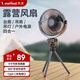 VINEHEAT超長(cháng)續航電風(fēng)扇戶(hù)外露營(yíng)充電扇吊扇可折疊可落地扇 桌面臺式三腳架小風(fēng)扇宿舍家用帶夜燈 黑灰色【6寸長(cháng)續航版】【一檔續航9H】