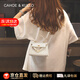 CAHOE KULLO凱莉包包女款輕奢2026新款品牌女士斜挎手提生日三八38女神節禮物 米白-CK女包送女朋友老婆閨蜜生日禮物