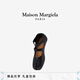 MAISON MARGIELA馬吉拉Tabi雙帶芭蕾分趾鞋平底搭扣休閑女皮鞋單鞋 T8013黑色 36