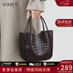 viney牛皮水桶包包女包編織包菜籃子斜挎包生日女神節38婦女節禮物 【酒咖色】三八實(shí)用高級送老婆女友輕奢單肩包 時(shí)尚品牌大容量通勤手提包