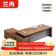 蘭冉 老板桌大班臺現代簡(jiǎn)約經(jīng)理總裁辦公桌主管桌1800*800【含側柜】