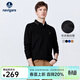 Navigare意大利小帆船純棉長(cháng)袖POLO衫男秋季可機洗打底衫簡(jiǎn)約彈力長(cháng)T恤衫 黑 L /50