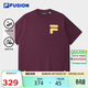 FILA FUSION斐樂(lè )官方潮牌犄角夏季透氣休閑寬松T恤