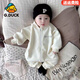 G.duck小黃鴨嬰兒連體衣2025春秋裝新款男女寶寶哈衣爬服衛衣運動(dòng)外出服 白色連體衣 80cm 建議身高73-80cm