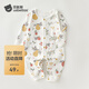 貝肽斯嬰兒衣服寶寶連體衣冬季哈衣爬服四季保暖居家長(cháng)袖睡衣 熱帶果園 80cm