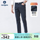 Navigare意大利小帆船休閑褲男士秋冬季高彈力褲子舒適高端抗菌直筒長(cháng)褲男 深灰 碼 32