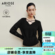 艾諾絲雅詩(shī)ARIOSEYEARS冬季新款設計感100%綿羊毛針織衫女毛衣31028019 黑色 M
