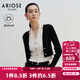 艾諾絲雅詩(shī)【商場(chǎng)同款】2026春季新款通勤假兩件撞色針織衫開(kāi)衫女50218132 黑白色 M