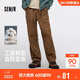 森馬（Semir）休閑褲男工裝褲寬松直筒褲子秋季戶(hù)外長(cháng)褲純棉松緊腰101524127112