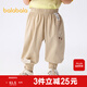 巴拉巴拉褲子嬰兒薄款長(cháng)褲男女童運動(dòng)褲夏裝簡(jiǎn)約可愛(ài)時(shí)髦休閑褲潮 煙灰卡50524 90