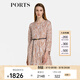 PORTS寶姿女裝秋冬新品豹紋長(cháng)袖收腰顯瘦連衣裙LM9D078NPT045 游牧沙褐 M (6)