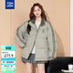 唐獅2025冬女史努比織帶一手長(cháng)面包服立領(lǐng)棉衣 淡綠 L